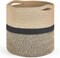 12 Inch Woven Jute Cotton Rope Plant Basket, Decorative Storage Basket with Handles